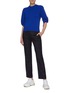 Figure View - Click To Enlarge - MRZ - Pinned puff sleeve virgin wool-cashmere knit top