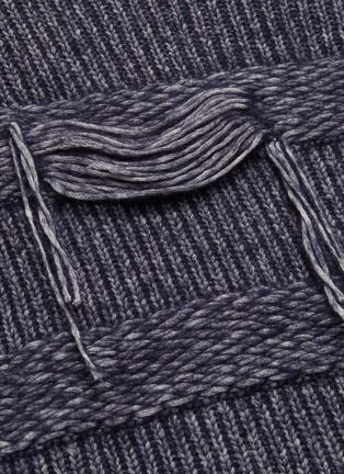  - MRZ - 'Dolcevita Flottante' tiered fringe distressed oversized turtleneck sweater