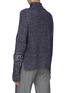 Back View - Click To Enlarge - MRZ - 'Dolcevita Flottante' tiered fringe distressed oversized turtleneck sweater