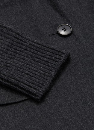  - MRZ - Stripe knit sleeve double breasted blazer