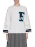 Main View - Click To Enlarge - MRZ - F appliqué stripe cuff csweater