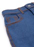  - BARRIE - Contrast stitching denim cashmere-blend knit pants
