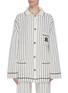 Main View - Click To Enlarge - BARRIE - Stripe cashmere knit oversized shirt
