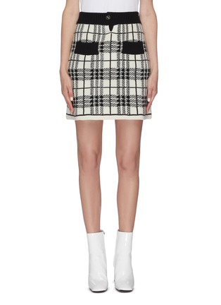 Main View - Click To Enlarge - BARRIE - Tartan plaid cashmere skirt