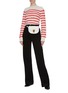 Figure View - Click To Enlarge - BARRIE - Embroidered sleeve stripe cashmere sweater