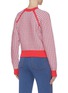 Back View - Click To Enlarge - BARRIE - Grid check colourblock cashmere sweater