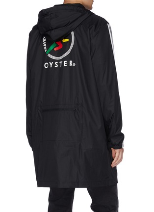 Back View - Click To Enlarge - ADIDAS X OYSTER HOLDINGS - 3-Stripes sleeve graphic print packable hooded jacket