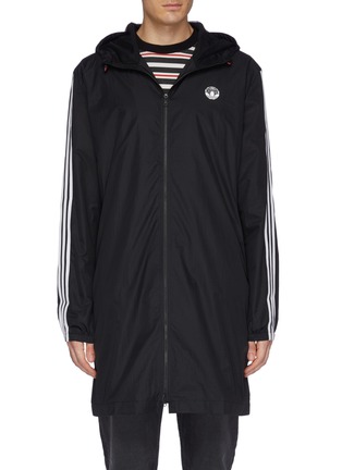 Main View - Click To Enlarge - ADIDAS X OYSTER HOLDINGS - 3-Stripes sleeve graphic print packable hooded jacket
