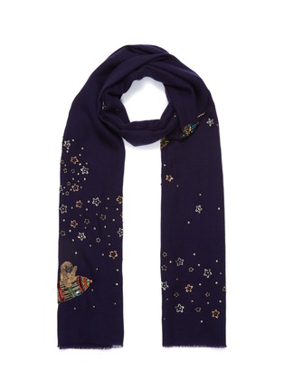 Main View - Click To Enlarge - JANAVI - 'Shuttle' embellished cashmere-Merino wool scarf