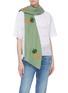 Figure View - Click To Enlarge - JANAVI - 'Hawaii Party' pineapple embellished Merino wool scarf