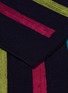 Detail View - Click To Enlarge - JANAVI - 'Lines' colourblock embroidered Merino wool scarf