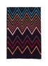 Detail View - Click To Enlarge - JANAVI - 'Chevron' zig zag stripe embroidered Merino wool scarf