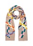 Main View - Click To Enlarge - JANAVI - 'Pipes' geometric embroidered Merino wool scarf