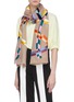 Figure View - Click To Enlarge - JANAVI - 'Pipes' geometric embroidered Merino wool scarf