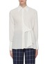 Main View - Click To Enlarge - BIANCA SPENDER - Tie side silk crepe shirt