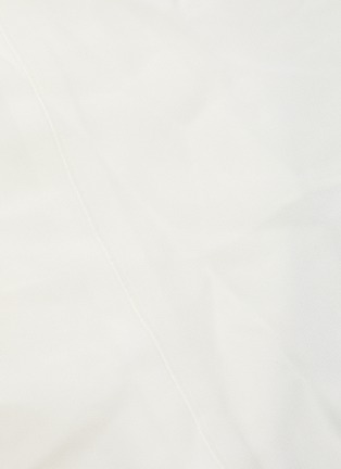 Detail View - Click To Enlarge - BIANCA SPENDER - 'Lauren' cape back overlay contrast stripe crepe dress