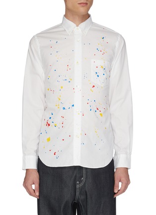 Main View - Click To Enlarge - COMME DES GARÇONS HOMME - Paint splatter Oxford shirt