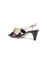  - GUCCI - Bow colourblock leather slingback sandals