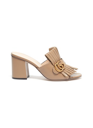 Main View - Click To Enlarge - GUCCI - 'Marmont' fringe leather sandals