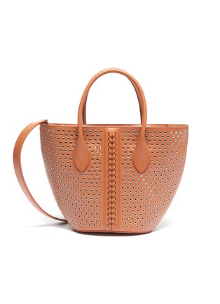 Main View - Click To Enlarge - ALAÏA - 'Latifa' eyelet mini leather tote