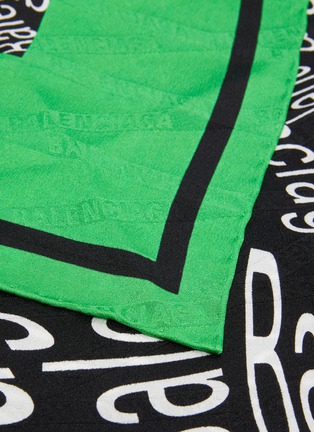 Detail View - Click To Enlarge - BALENCIAGA - Mix logo print silk scarf