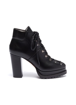 Main View - Click To Enlarge - ALAÏA - Leather platform ankle boots