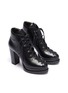 Figure View - Click To Enlarge - ALAÏA - Leather platform ankle boots