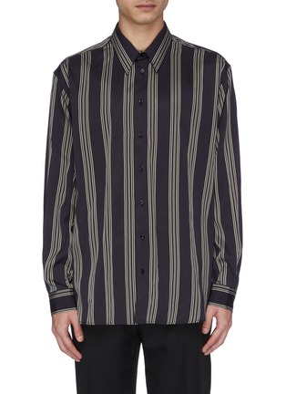 Main View - Click To Enlarge - JOSEPH - Stripe herringbone shirt