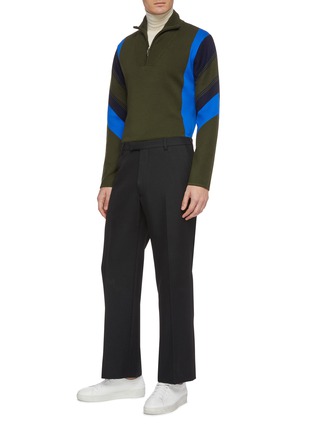 Figure View - Click To Enlarge - JOSEPH - Colourblock half-zip turtleneck sweater