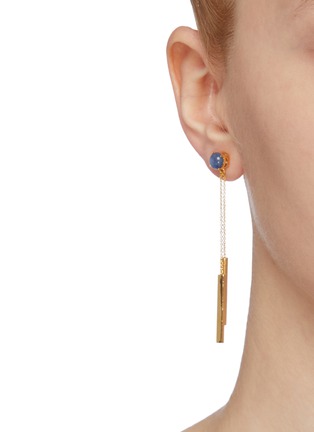 Figure View - Click To Enlarge - OLIVIA YAO - 'Kyanite Reflection' chain drop earrings