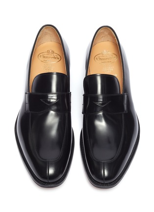 Detail View - Click To Enlarge - CHURCH'S - 'Prague' leather penny loafers