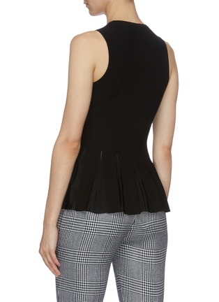Back View - Click To Enlarge - THEORY - Pleated sleeveless peplum top