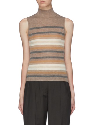 Main View - Click To Enlarge - THEORY - Stripe cashmere rib knit turtleneck top