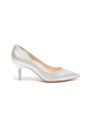 Main View - Click To Enlarge - SOPHIA WEBSTER - 'Coco' crystal pavé bead heel glitter pumps