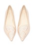Detail View - Click To Enlarge - SOPHIA WEBSTER - 'Bibi Butterfly' wing embroidered leather flats