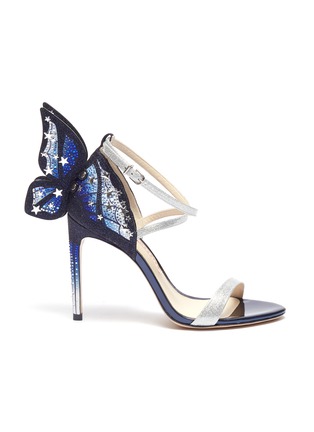 Main View - Click To Enlarge - SOPHIA WEBSTER - 'Chiara' embroidered butterfly appliqué leather sandals
