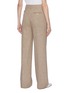 Back View - Click To Enlarge - THEORY - Pleated speckled wool wide leg pants