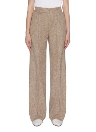 Main View - Click To Enlarge - THEORY - Pleated speckled wool wide leg pants