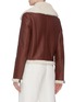 Back View - Click To Enlarge - THEORY - Panelled shearling moto jacket