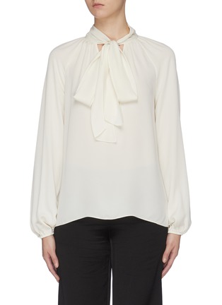 Main View - Click To Enlarge - THEORY - Sash tie neck top