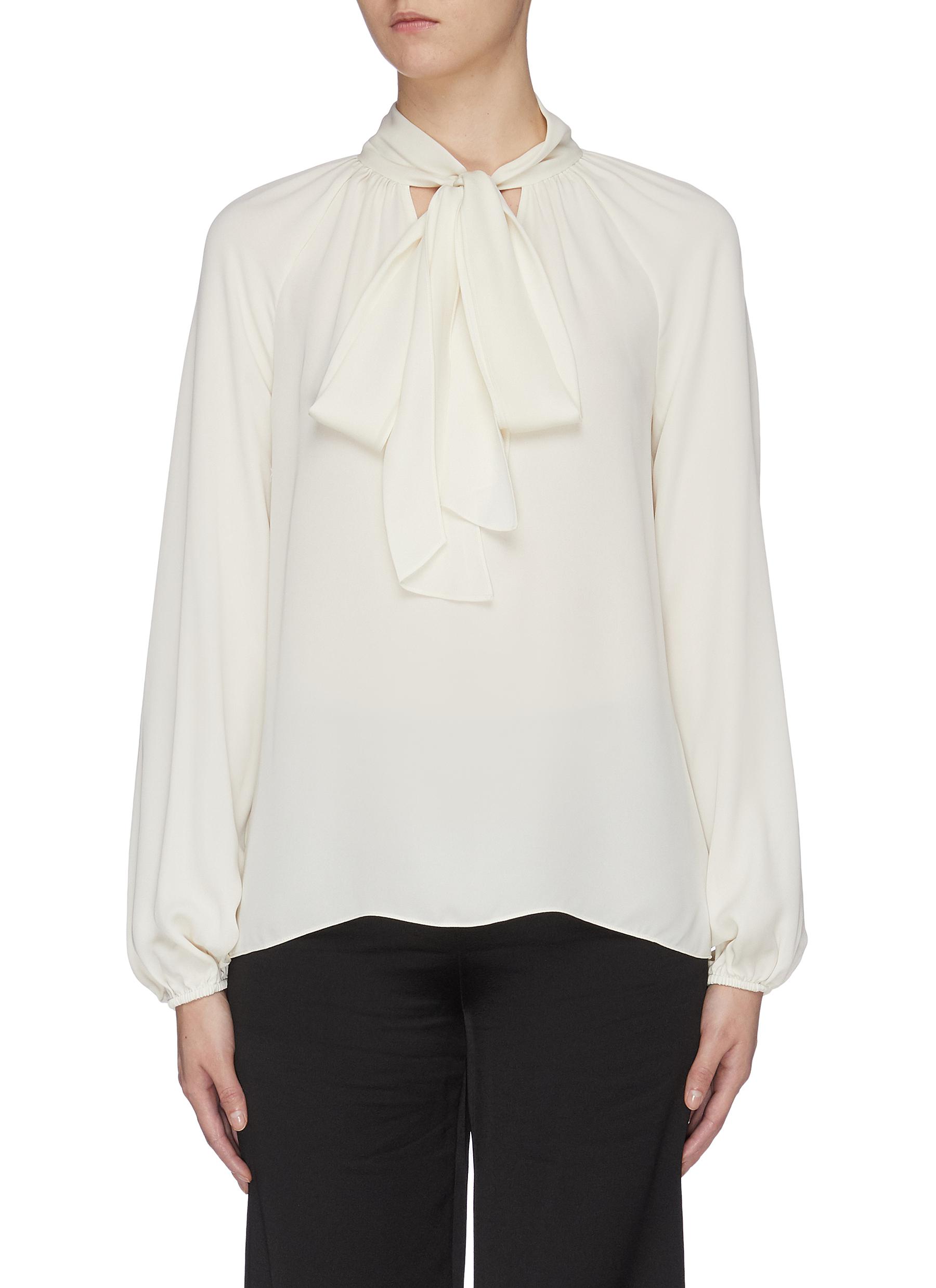 Sash tie neck top by Theory