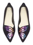 Detail View - Click To Enlarge - SOPHIA WEBSTER - 'Bibi Butterfly' wing embroidered suede flats