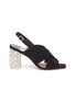 Main View - Click To Enlarge - SOPHIA WEBSTER - 'Nina' embellished heel cross strap sandals