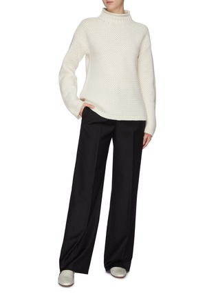 Figure View - Click To Enlarge - THEORY - Basket stitch mock neck cashmere sweater