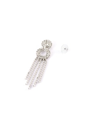 Detail View - Click To Enlarge - ERICKSON BEAMON - 'Rose Bowl' Swarovski crystal fringe drop earrings