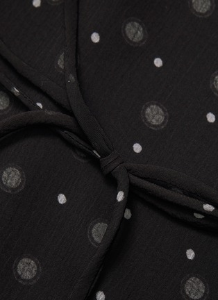 Detail View - Click To Enlarge - VINCE - Chiffon overlay polka dot print sleeveless dress