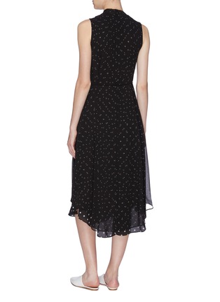 Back View - Click To Enlarge - VINCE - Chiffon overlay polka dot print sleeveless dress