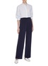 Figure View - Click To Enlarge - VINCE - 'Pull On' satin wide leg pants