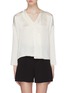 Main View - Click To Enlarge - VINCE - Dot jacquard silk satin blouse