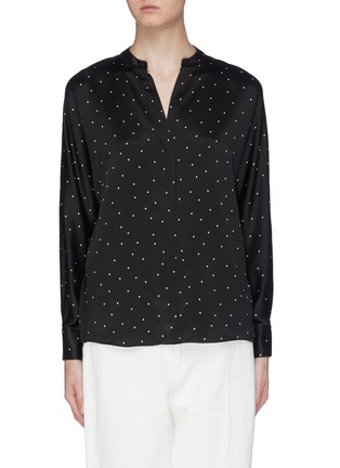 Main View - Click To Enlarge - VINCE - Dot print satin blouse